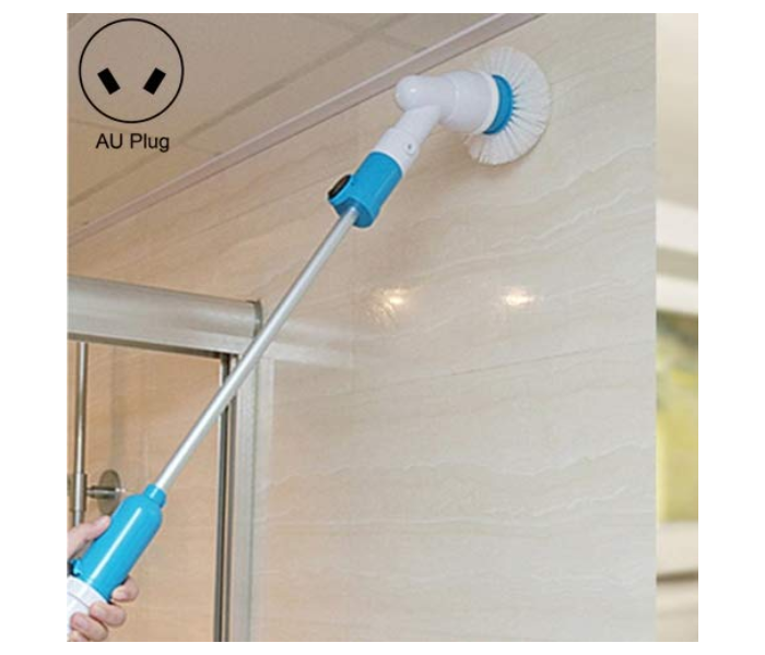 Generic 2013371 21.7x9x3.5 inch Multi-function Tub and Tile Scrubber Cordless Power Spin Scrubber Power Cleaning Brush Set for Bathroom Floor Wallr White and Blue 1 in UAE