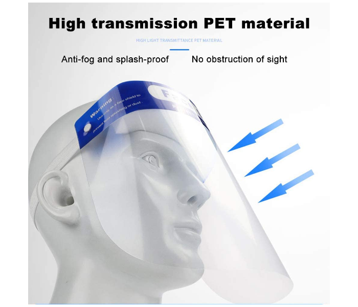 Plastic Shield Protect Eyes and Face with Clear Open Protective Film 6 in UAE