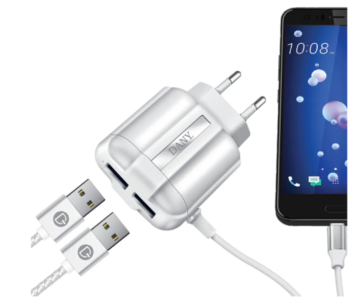 Audionic H85 Dual Port Home Charger - White 2 in UAE