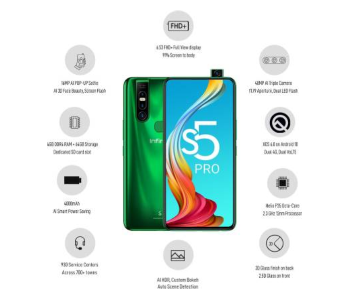 Infinix S5 Pro 4GB RAM 64GB - Green 3 in UAE