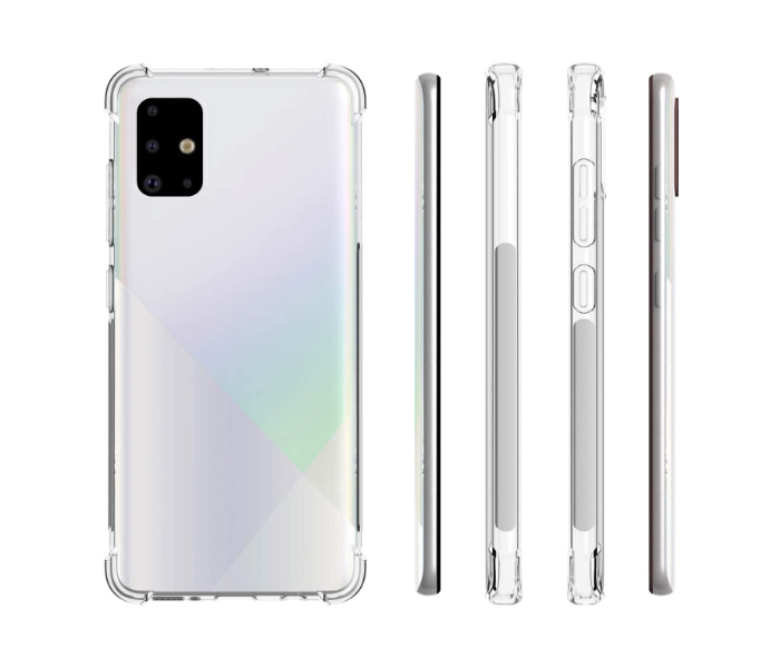 Generics AB02 MB Hybrid PC Hard Panel TPU Bumper Anti-Scratch Shockproof Case For Samsung Galaxy A71 - Transparent 4 in UAE