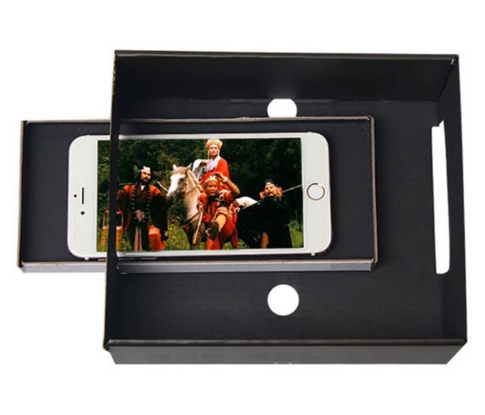 Smart Phone Holder Magnifier DIY Enlarger Amplifier Magnifier Retro TV appearance 3D HD Movie Video Amplifier Phone Projector for iPhone and All Other Smart Phones 4 in UAE