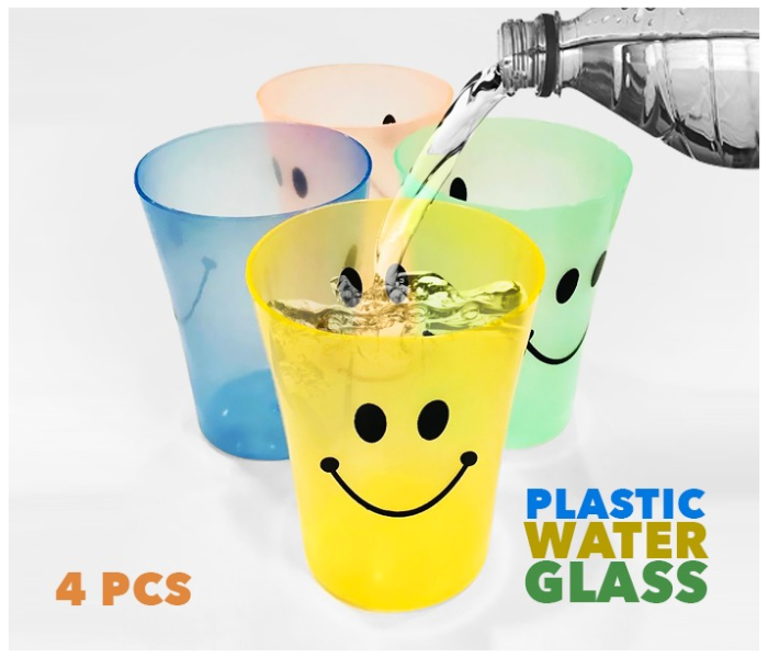 EN4272 Plastic 4 Pieces Smiley Water Cup 3 in UAE