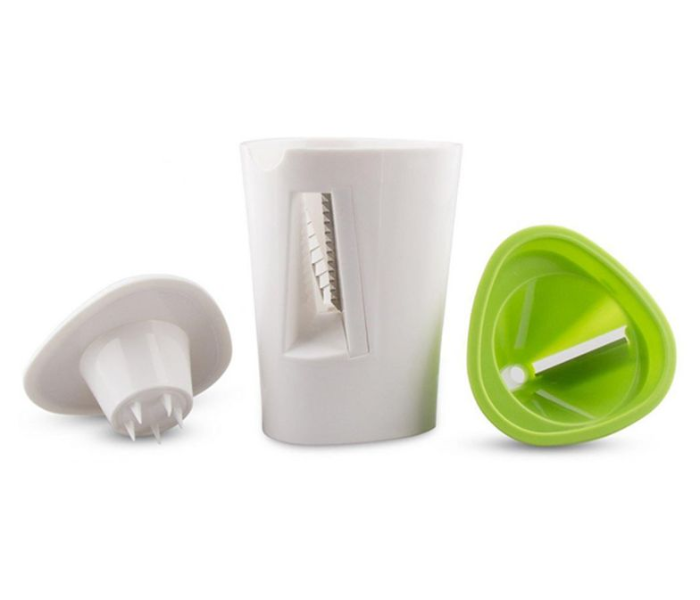 Generic 2233681 4-In-1 Multipurpose Vegetables Spiral Slicer With Juicer White and green 3 in UAE
