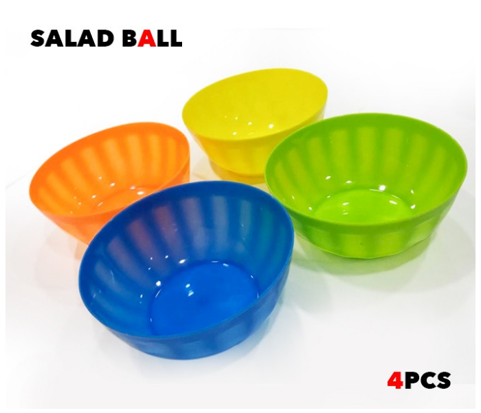 EN4333 Plastic 4 Pieces Salad Bowl 3 in UAE
