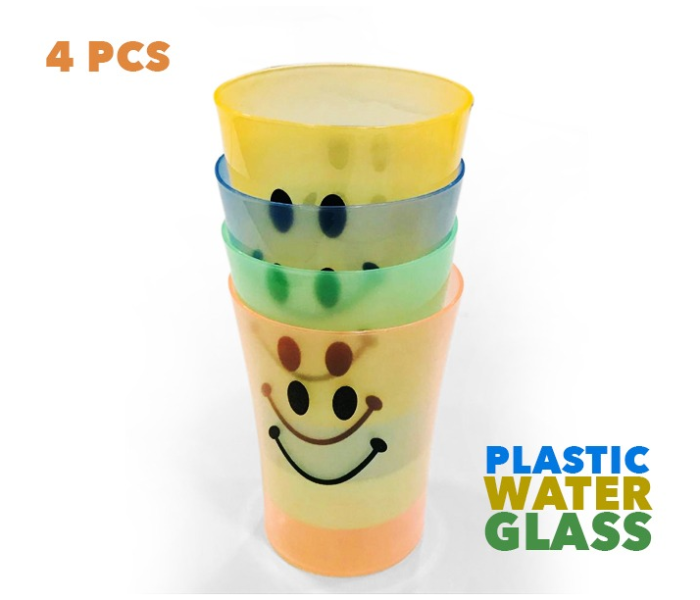 EN4272 Plastic 4 Pieces Smiley Water Cup 2 in UAE
