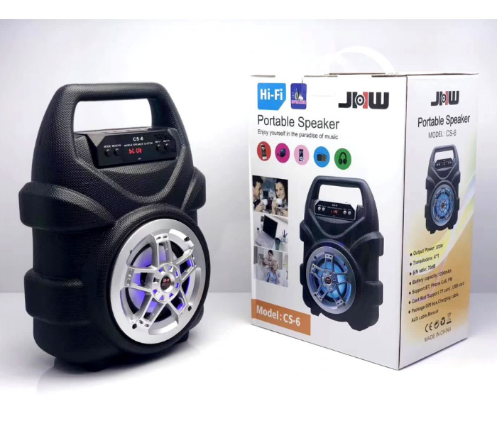 JHW Hi-Fi Portable Super Bass Wireless Bluetooth Speaker with Micro SD, TF and USB Flash Drive Support CS-16 - Black 1 in UAE