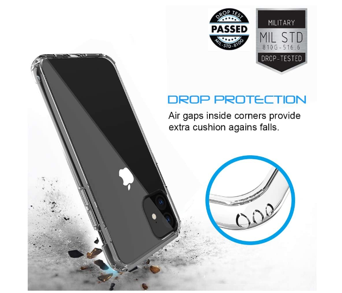 Generic MB Hybrid PC Hard Panel TPU Bumper Anti-Scratch Shockproof 6.1 inch Slim Cover For iPhone 11 - Transparent 4 in UAE