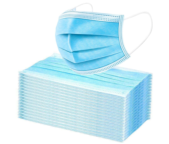 Generics 100 PCS 3-Ply Breathable and Comfortable Filter Safety Disposable Face Masks For Home and Office 1 in UAE