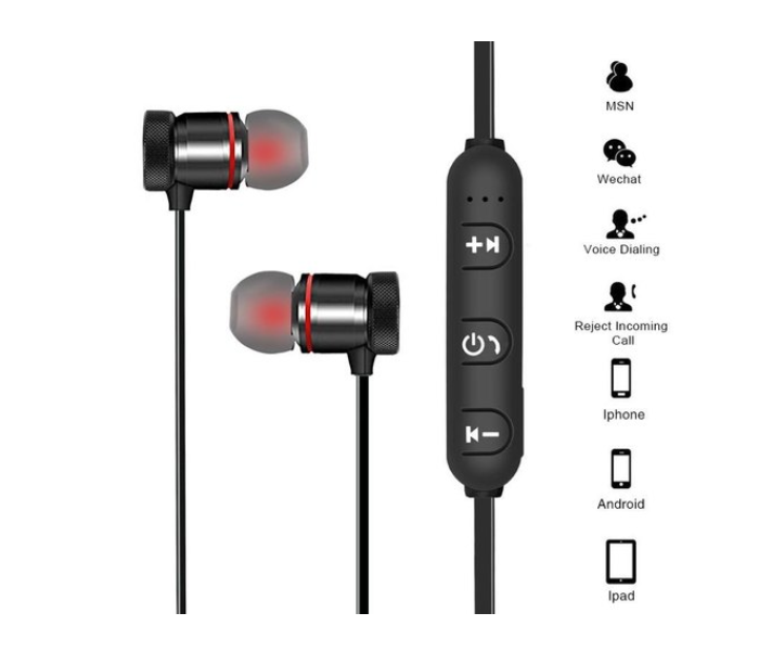 Generics K9 Magnetic Wireless Earbuds Hifi Bluetooth Headphones Sport Headsets In-Ear Sweatproof Earphone 4 in UAE