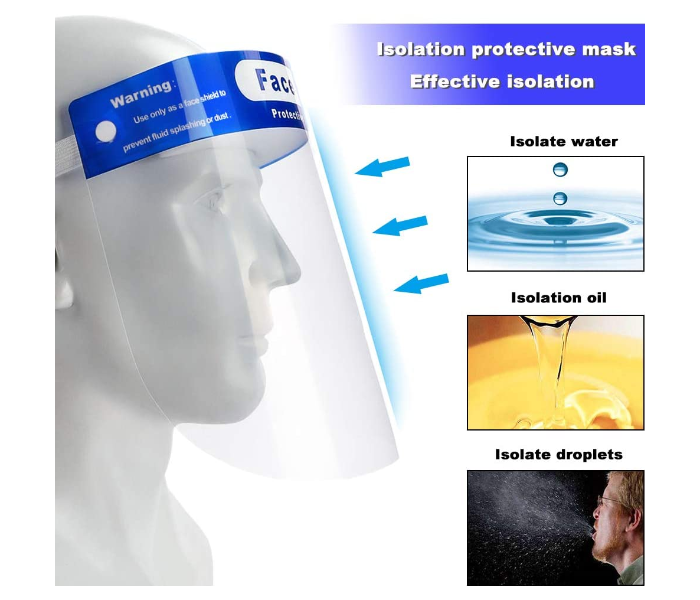 Plastic Shield Protect Eyes and Face with Clear Open Protective Film 7 in UAE