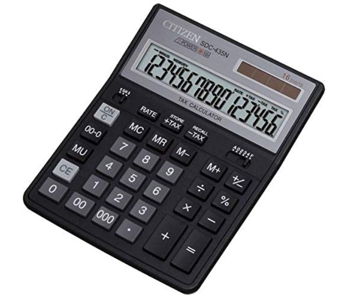 Citizen CTZ SDC 435 16 Digit Basic Calculator Black 1 in UAE