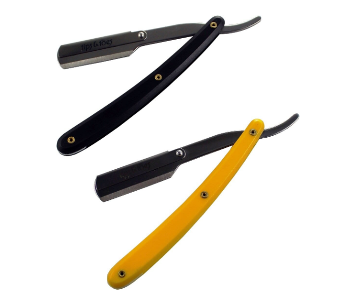 Tips - Toes TT730 Professional Straight Edge Barber Razor - Yellow and Black 1 in UAE