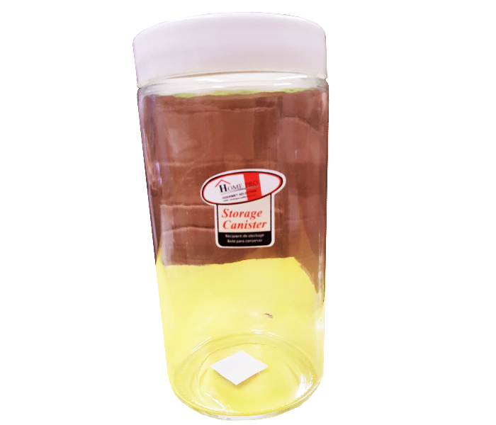Home Pro 1600ml Round Shape Cookie Jar And Food Storage Glass 1 in UAE