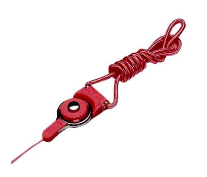 ZN Neck Strap Key Chain Holder For Mobile Phones & Id Card - Red 1 in OMAN