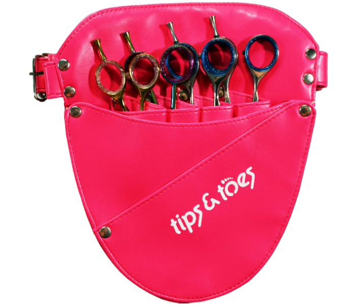 Tips - Toes TT754 Hair Scissors Holster Pouch with Waist Shoulder Belt - Pink 1 in UAE