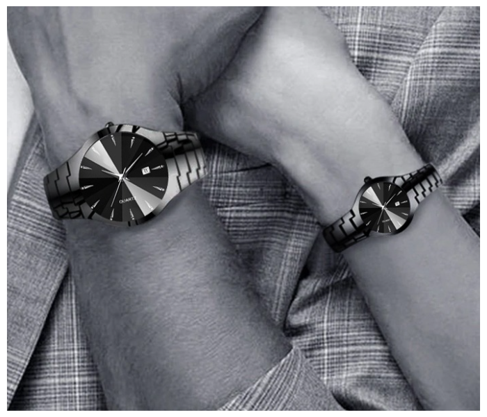 Glaze Couple Watch - Black 2 in KSA