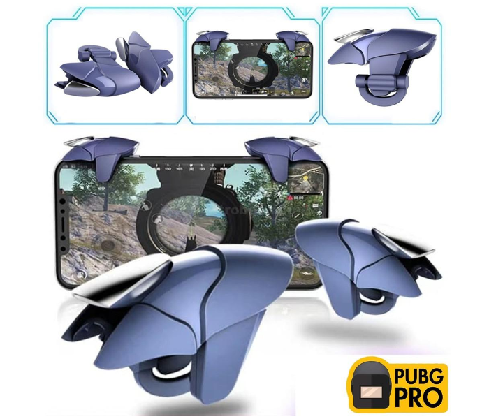 CH-5 Blue Shark Game trigger for PUBG Fortnitee Free Fire Joystick 4 Finger L1 R1- Shoot Aim Button Supports Android & iPhones - Purple 2 in UAE