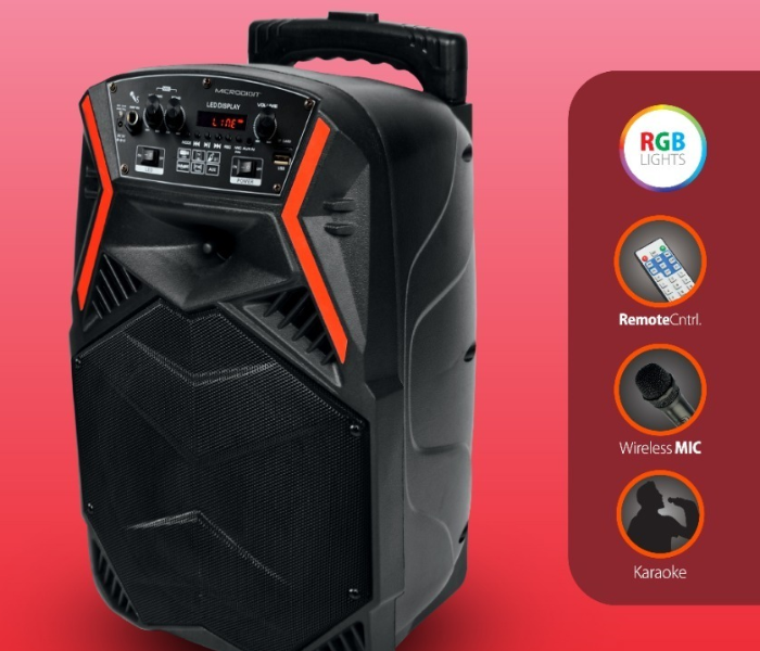 Microdigit SP0088BT Trolley Speaker - Red 2 in KSA