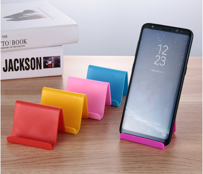 Generic MB Universal Adjustable Mobile Phone Holder Plastic Desktop Phone Stand - Yellow 1 in UAE