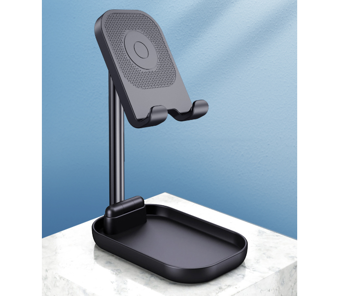 Wiwu ZM100 Foldable Desktop Phone Holder Tablet Stand Mobile Desk Stand Mobile Tablet Holder Black 1 in UAE