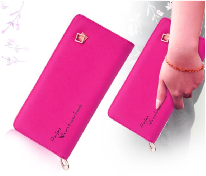 Womens Fashion Leather Wallet BH4456 - Pink 1 in UAE