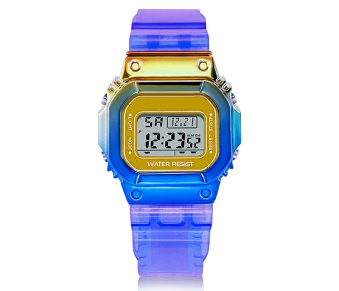 Multifunction Waterproof Watches Gradient Rectangle Unisex - Dark Blue 1 in OMAN