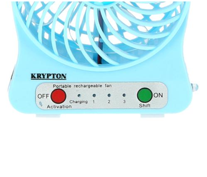 Krypton KNF6037 Mini Rechargeable Fan Blue 3 in UAE