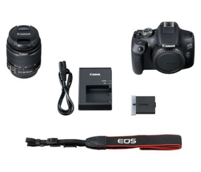 Canon EOS 2000D with EF-S 18-55mm IS II Lens - Black 6 in UAE