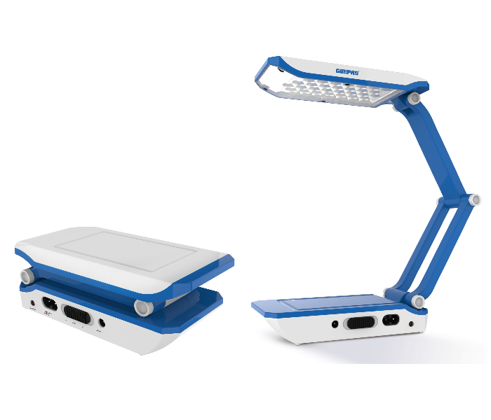 Geepas GDL5573 3.6 Watts Rechargeable 36 Pieces LED Desk Lamp - White and Blue 2 in UAE