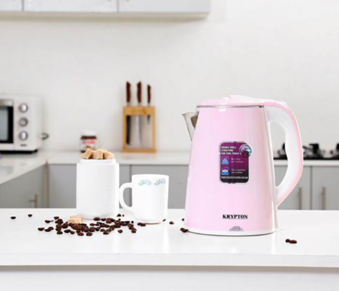 Krypton KNK6062 1.8 Liter Stainless Steel Double Layer Electric Kettle 5 in UAE