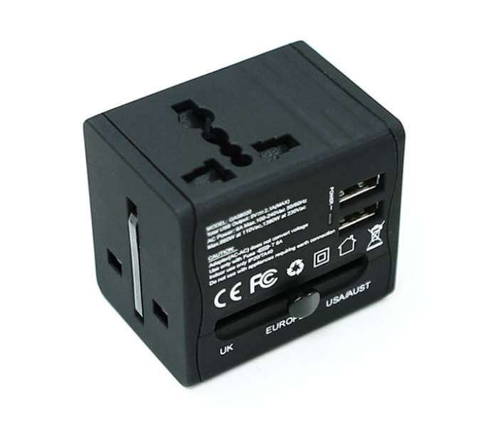 Geepas GA58020 Universal USB Adapter - Black 2 in OMAN
