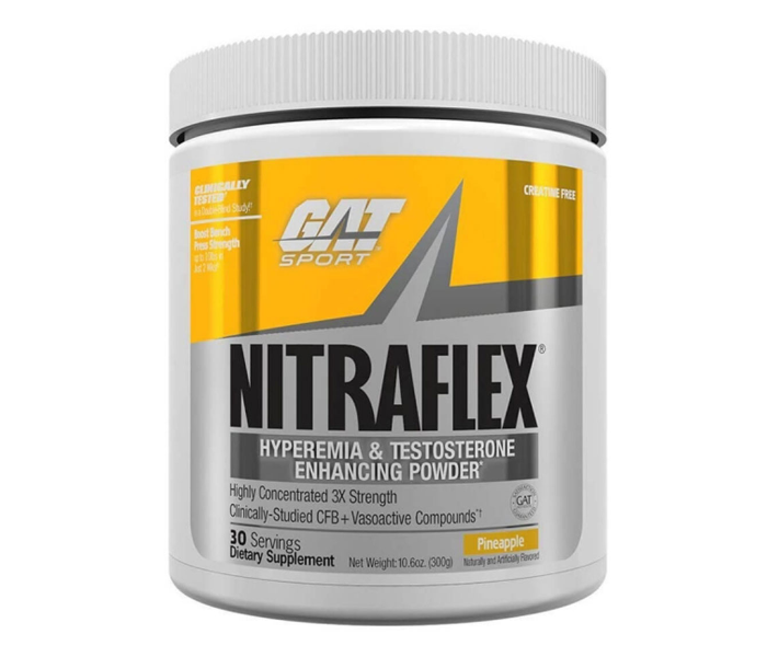 GAT Clinically Tested Nitraflex Testosterone Enhancing Pre Workout - Pineapple 1 in UAE