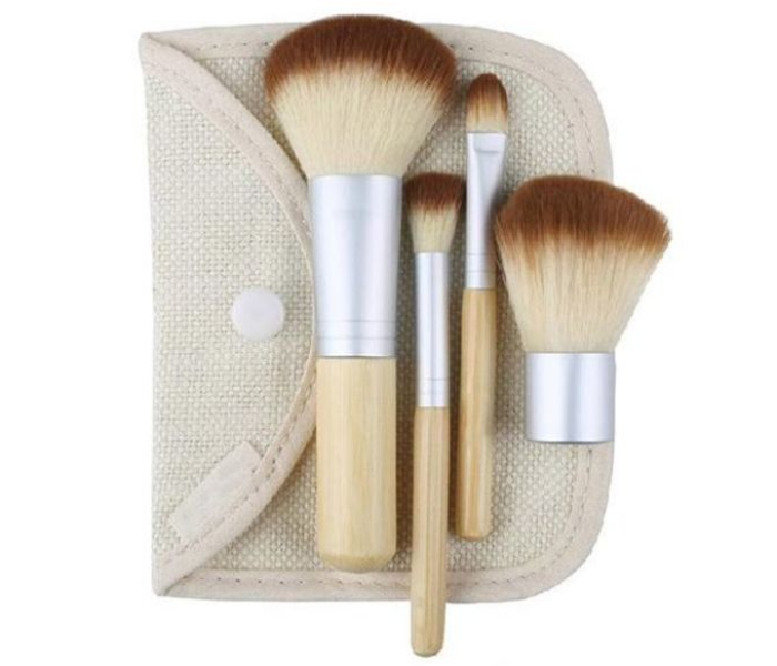 Makeup Brush Set with Tools Brown and Silver 1 in UAE