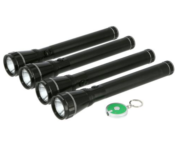Krypton KNFL5041 4-in-1 Rechargeable Water Proof LED Flash Light - Black 1 in OMAN
