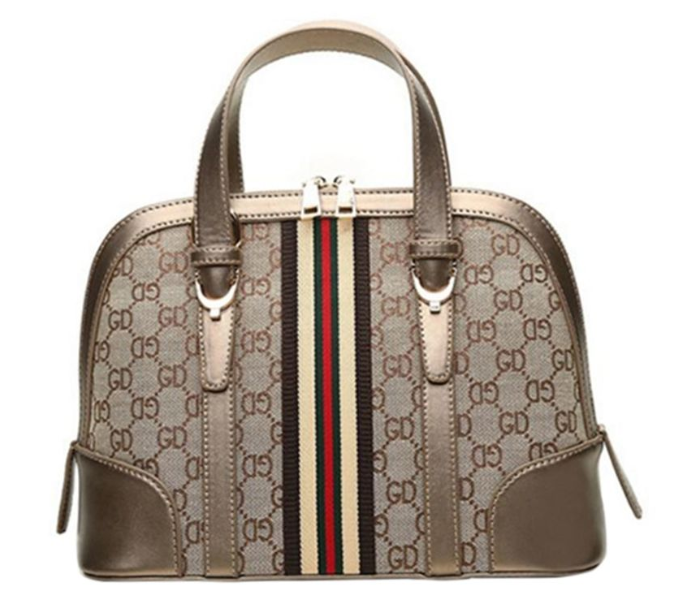 Retro Printed Shoulder Bag - Bronze 1 in UAE