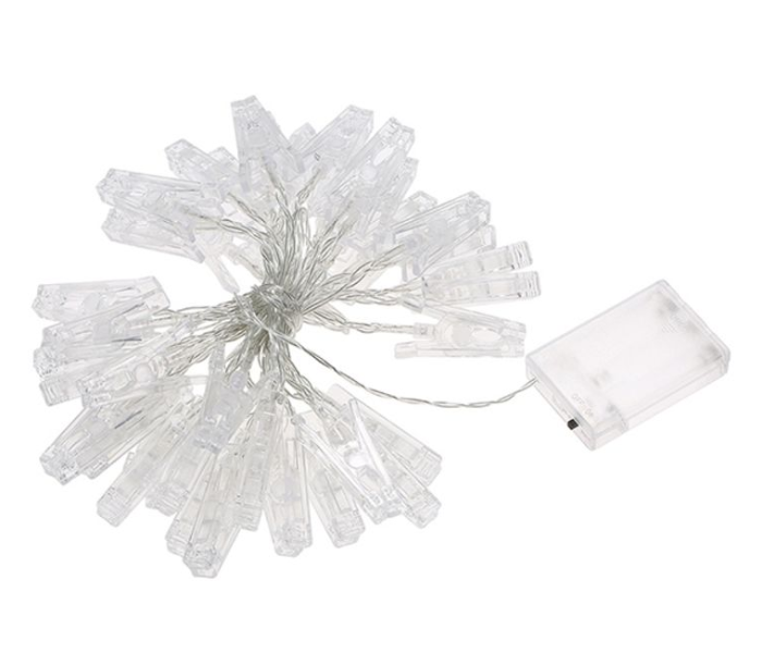 40 LED Fairy Lights with Photo Hanging Clips - Yellow 1 in UAE