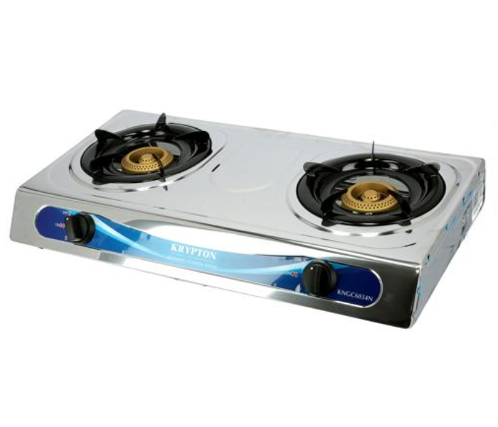 Krypton KNGC6034 Double Gas Burner - Silver 2 in OMAN