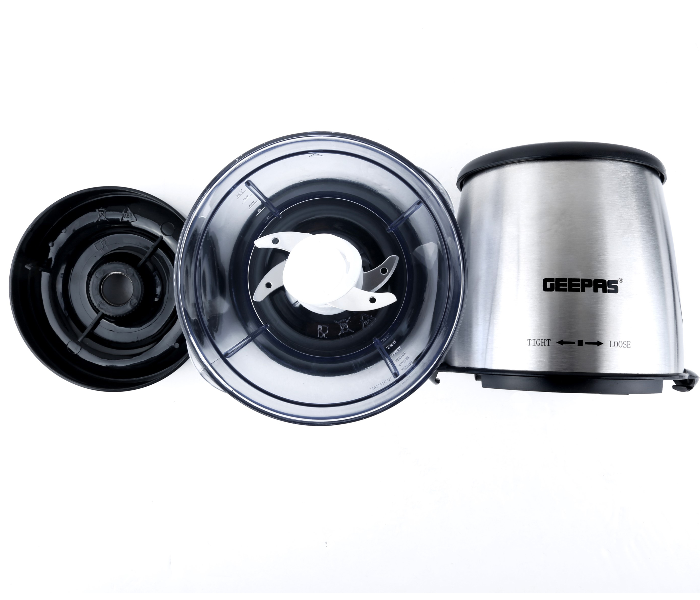 Geepas GC9896 550ml Double Blade Stainless Steel Chopper- Black and Silver 2 in UAE
