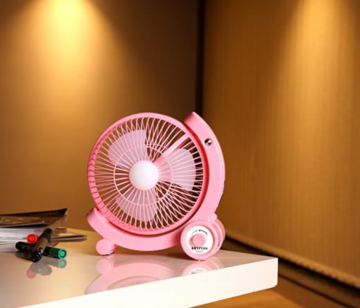 Krypton KNF6030 9-inch Rechargeable Mini Fan - Pink 5 in UAE