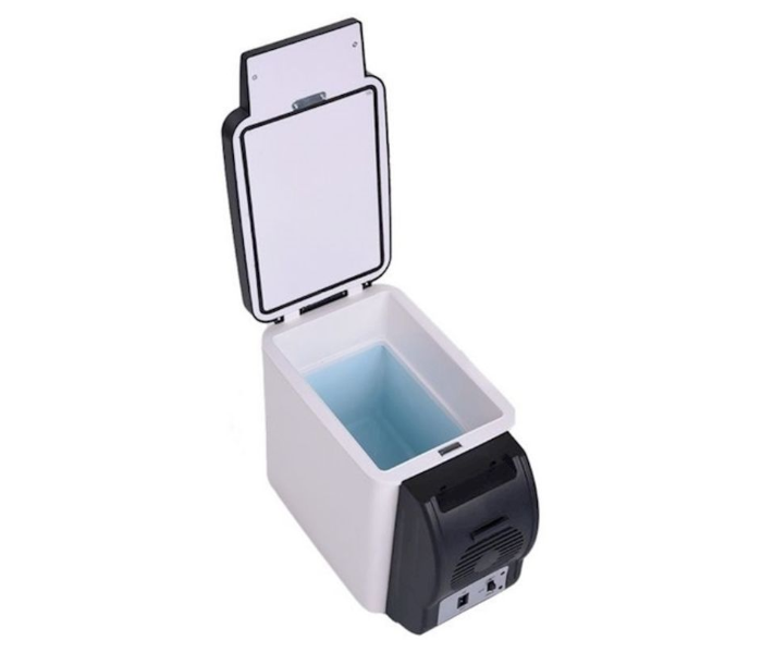 Mini 6 Litre 12V Car Refrigerator Heat Fridge Warming and Cooling Vehicle Refrigerator Cooler Warmer Truck – Black and White 5 in KSA