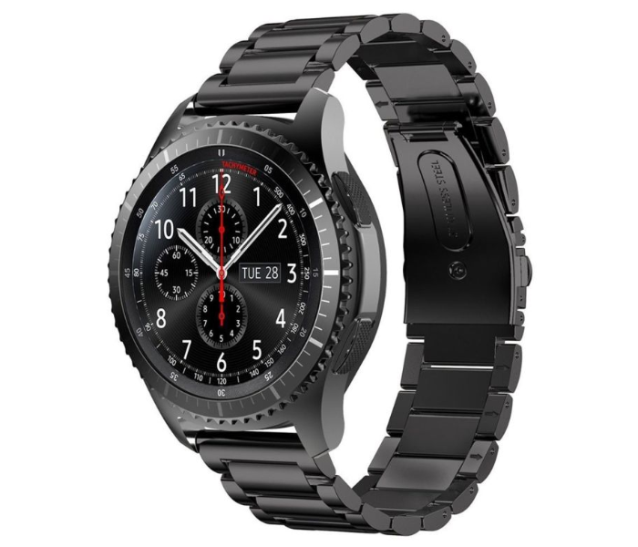 Stainless Steel Replacement Watch Band For Samsung Gear S3- Black 1 in UAE