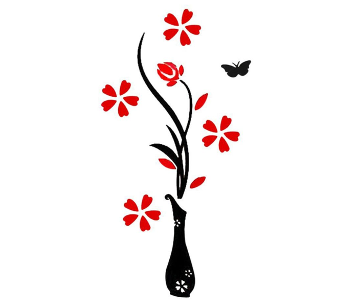 3D Flower Decal Wall Stickers - Red 1 in UAE