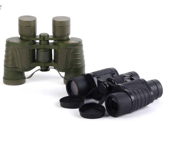 Classic Binocular Telescope HD Film Blue Coated Optics for Camping and Hiking - Army Green 2 in UAE