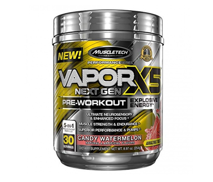 MuscleTech Performance Series Vapor X5 Next Gen Pre-Workout Powder - Candy Watermelon 1 in UAE