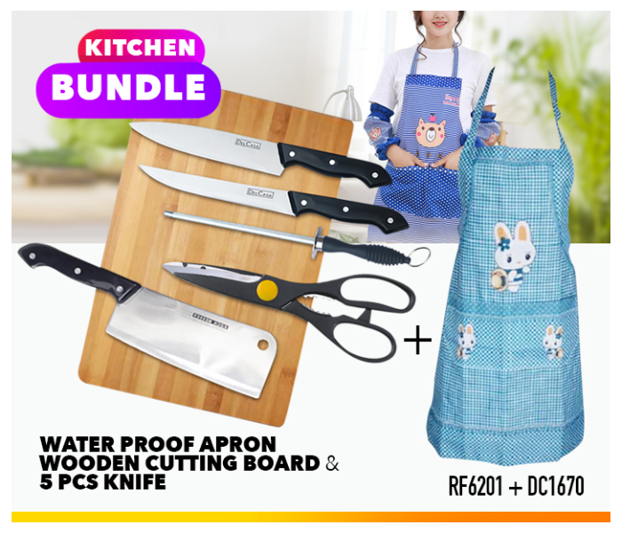 Buy Delcasa 5 Pcs Kitchen Knife Set With Cutting Board Online in