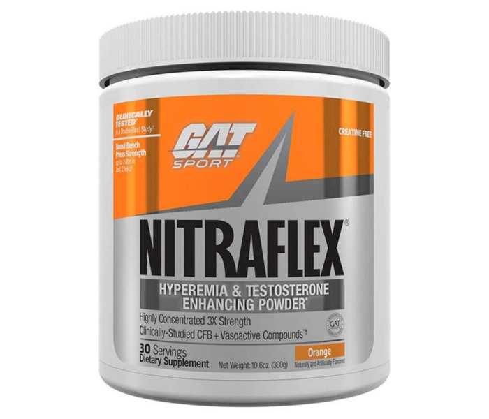 GAT Clinically Tested Nitraflex Testosterone Enhancing Pre Workout - Orange 1 in UAE
