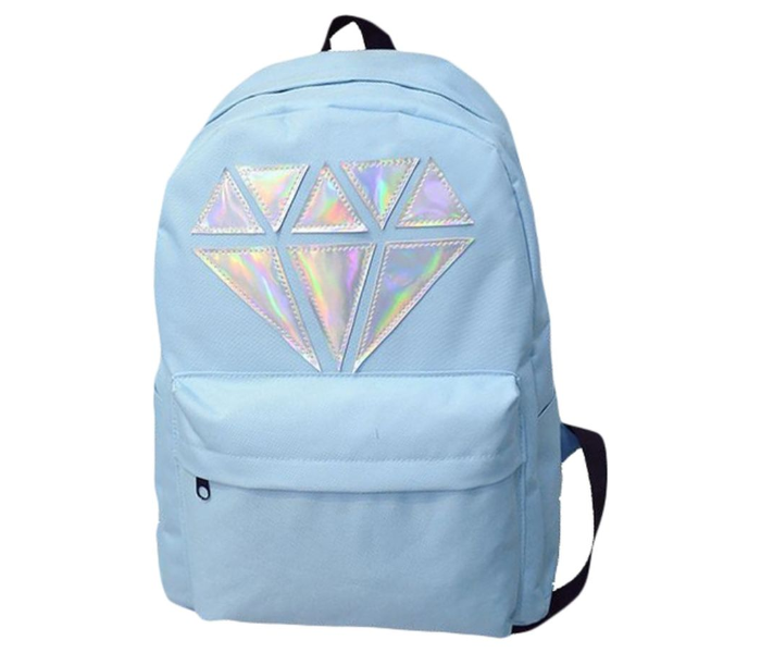 Diamond Design Canvas Backpack - Blue 1 in UAE