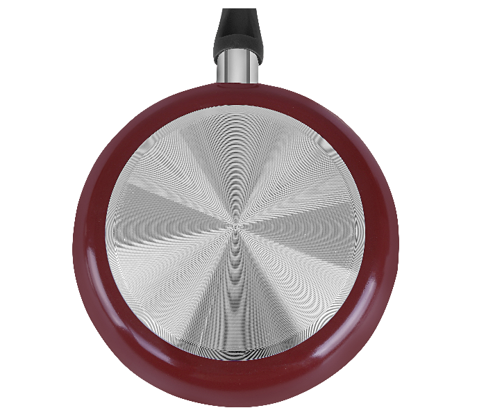 Royalford RF2952 26cm Non-Stick Fry Pan with Lid - Red 6 in UAE