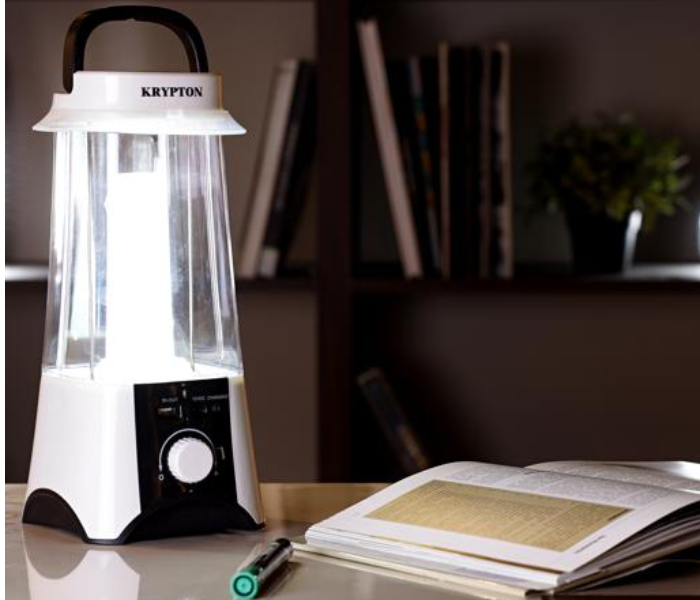 Krypton KNSE5345 Rechargeable Solar Lantern White 4 in OMAN
